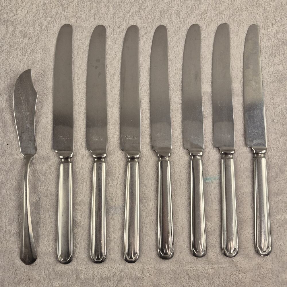 Allegheny Metal Royal Stainless Knives Set of 7 Knives & Butter Knife